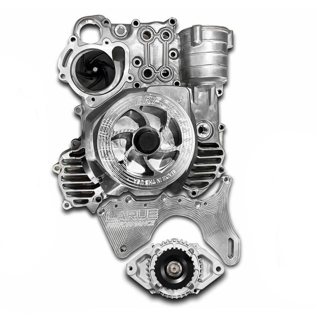 Can-Am X3 Maverick alternator kit LaRue Performance. Fix low voltage issues. Power all off-road UTV SXS accessories; lights, light bars, sound stereo systems, electronics etc. Made in the USA. Reliable connection. Bolt on billet kit. stator battery