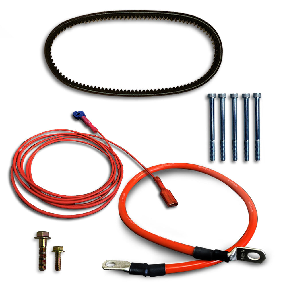 Can-Am X3 Maverick alternator kit LaRue Performance. Fix low voltage issues. Power all off-road UTV SXS accessories; lights, light bars, sound stereo systems, electronics etc. rated at 195 amps puts out 150 amps at idle. Made in the USA. Reliable connection. Bolt on billet kit. stator battery