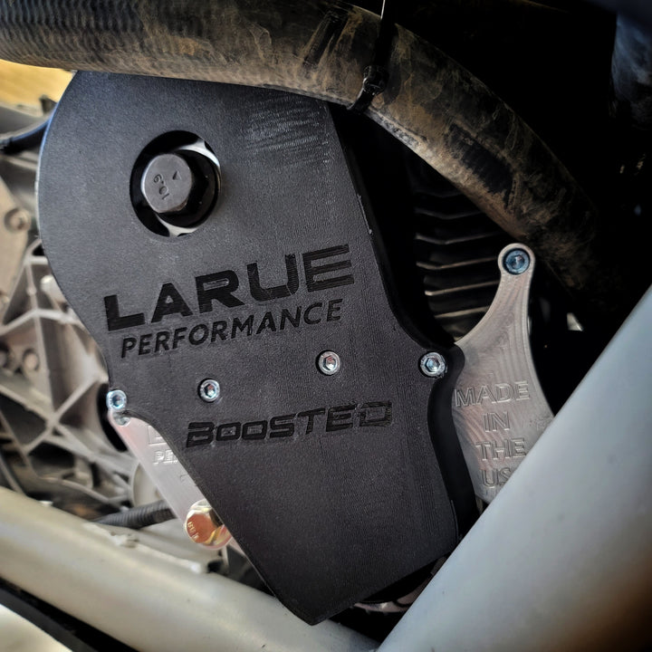 Can-Am X3 Maverick alternator kit LaRue Performance. Fix low voltage issues. Power all off-road UTV SXS accessories; lights, light bars, sound stereo systems, electronics etc. rated at 195 amps puts out 150 amps at idle. Made in the USA. Reliable connection. Bolt on billet kit. stator battery