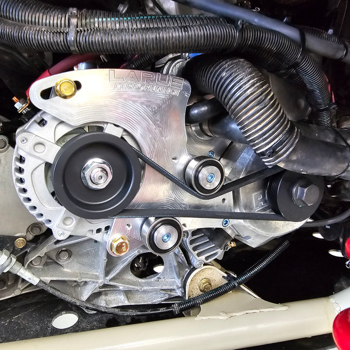 Can-Am X3 Maverick alternator kit LaRue Performance. Fix low voltage issues. Power all off-road UTV SXS accessories; lights, light bars, sound stereo systems, electronics etc. rated at 195 amps puts out 150 amps at idle. Made in the USA. Reliable connection. Bolt on billet kit. stator battery