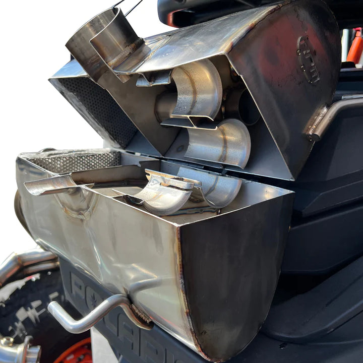 Polaris RZR RPM Performance Pro R Chambered 3" Performance Exhaust for LaRue Performance Entry Level Turbo Kit