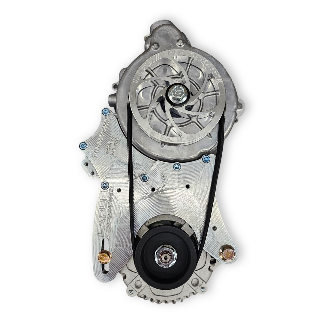 Polaris RZR RS1 Turbo S XPT Turbo R alternator kit LaRue Performance. Power all off-road UTV SXS accessories; lights, sound stereo systems, electronics etc. Rated at 195amps, 150amps at idle. Made in the USA. Reliable connection. Bolt on billet kit. Stator Battery