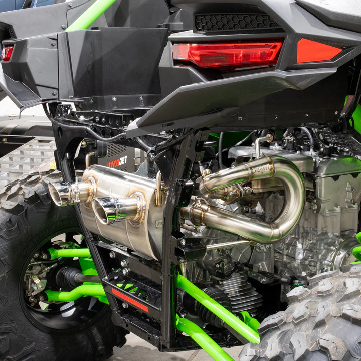 RPM Kawasaki H2 3/4 Exhaust – 2.5" Mid Pipe + Chambered Muffler | Straight or E-Valve Option