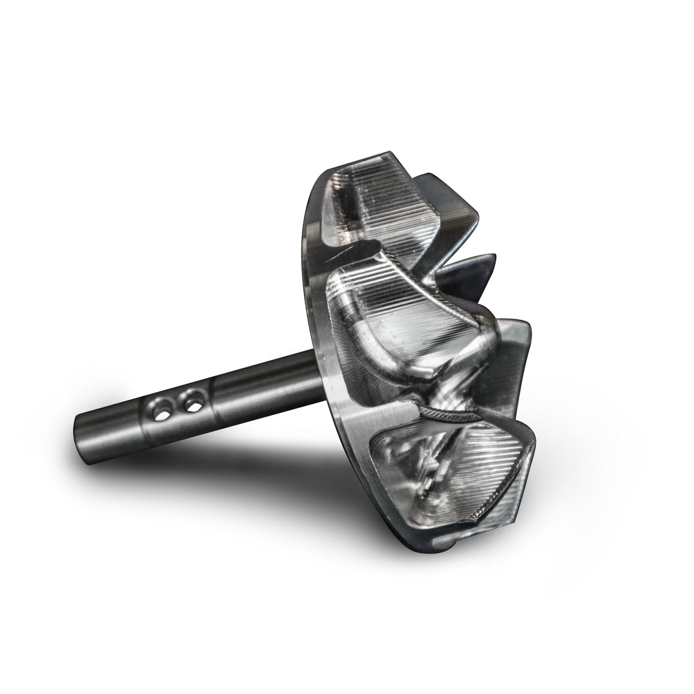 Textron Wildcat XX Yamaha YXZ water pump impeller 6061 Billet Aluminum CNC Machined Water Pump Impeller Precision Ground 416 Stainless Steel Impeller Shaft Threaded Shaft To Drive Water Pump Impeller - No Pin To Break Like OEM Impeller Used By Robby Gordon Race Team - LaRue Performance