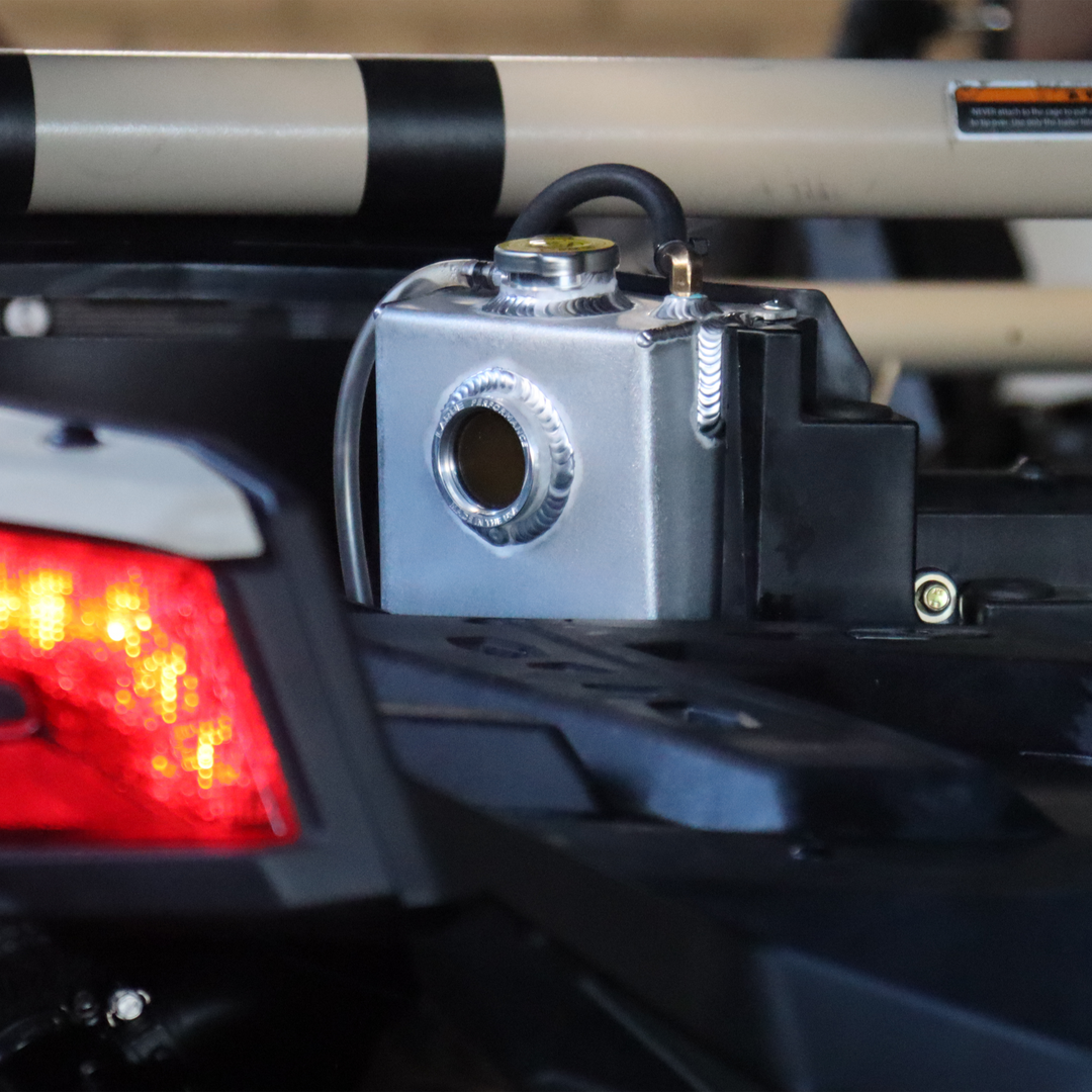 Replace your plastic Stock Coolant Tank with our durable Aluminum Coolant Tank. LaRue Performance's aftermarket Aluminum Coolant reservoir is well made with billet mounting brackets and a strong billet filler neck, making it reliable and eliminating all the weak points.