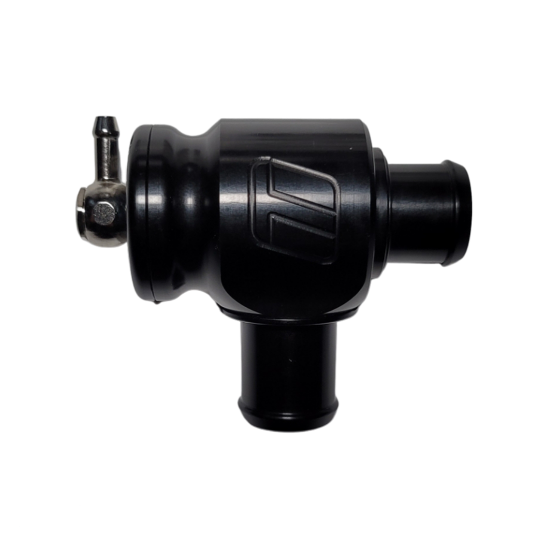 LaRue Performance 25mm BOV  Full recirculating Turbosmart BOV system that recirculates all excess pressure back into the intake system.  Replace your factory BOV with higher performance! These bolt-on replacements offer a smart choice in OEM fitment and value. Kompact blow-off valves are built tough from black anodized aluminum, providing superior flow and greater structural integrity under boost. Swap out your factory plastic units for reliability, quality, and value with these blow-off valves.