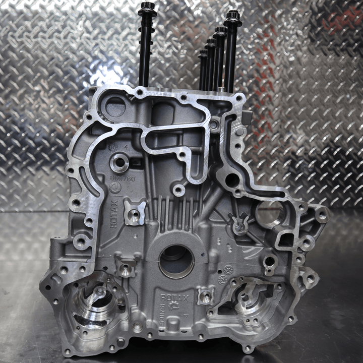 LaRue Performance Can-Am X3 2018 to 2021 aftermarket closed deck cylinder and bigger stud machine work. With increased boost and HP you increase the cylinder pressure. The factory block is a open deck and has no support at the top of the cylinder. Therefore it can expand and move around under the head gasket with no support, resulting in a blown head gasket. With increased boost and HP you increase the cylinder pressure.
