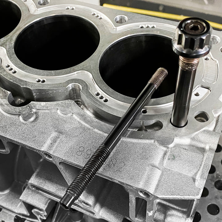 LaRue Performance Can-Am X3 2018 to 2021 aftermarket closed deck cylinder and bigger stud machine work. With increased boost and HP you increase the cylinder pressure. The factory block is a open deck and has no support at the top of the cylinder. Therefore it can expand and move around under the head gasket with no support, resulting in a blown head gasket. With increased boost and HP you increase the cylinder pressure.