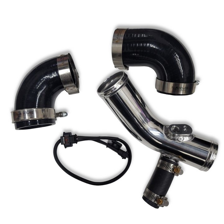 Gain more power and strength with our Can-Am X3 billet intake plenums. These bolt on plenums are reliable and will hold up to high boost applications. They provide an even balance of flow to each cylinder. LaRue Performance's aftermarket intake plenums use 3 or 6 injectors which is needed for high HP race gas, E85, or Methanol. Pressure tested to 100 PSIa.
