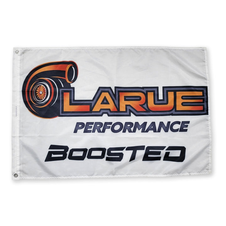 White Boosted LaRue Performance flag. Each flag will instantly add an additional 5 hp to your machine once installed! There are 2 grommets in each flag and they're significantly light so you don't have to worry about them slowing you down! 