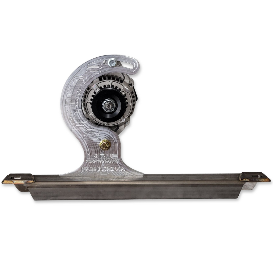 Yamaha YXZ alternator kit LaRue Performance. Power all off-road UTV SXS accessories; lights, sound stereo systems, electronics etc. Rated at 90amps, 50amps at idle. Made in the USA. Reliable connection. Bolt on billet kit. Stator Battery