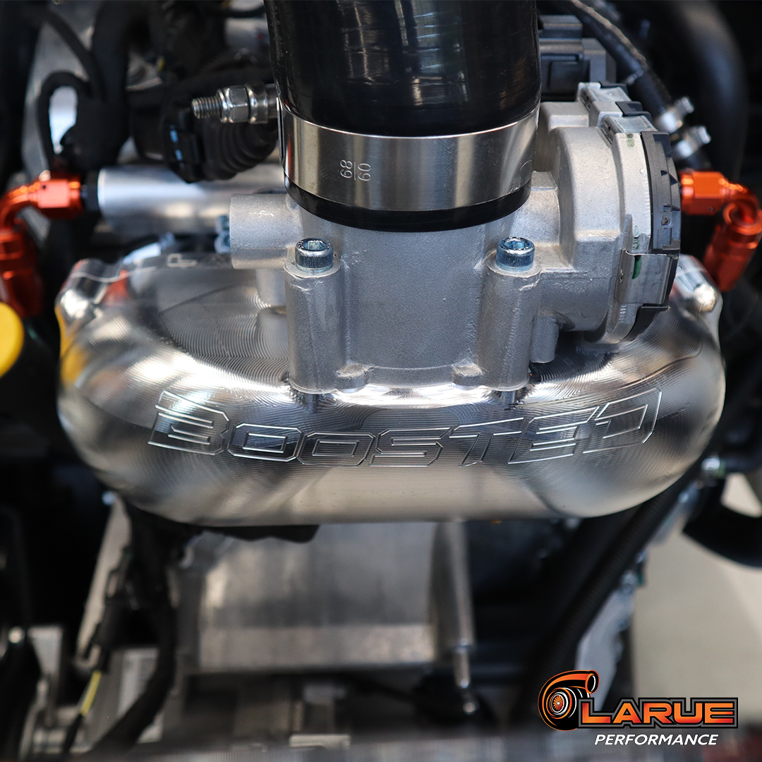 Gain more power and strength with our Can-Am X3 billet intake plenums. These bolt on plenums are reliable and will hold up to high boost applications. They provide an even balance of flow to each cylinder. LaRue Performance's aftermarket intake plenums use 3 or 6 injectors which is needed for high HP race gas, E85, or Methanol. Pressure tested to 100 PSIa.