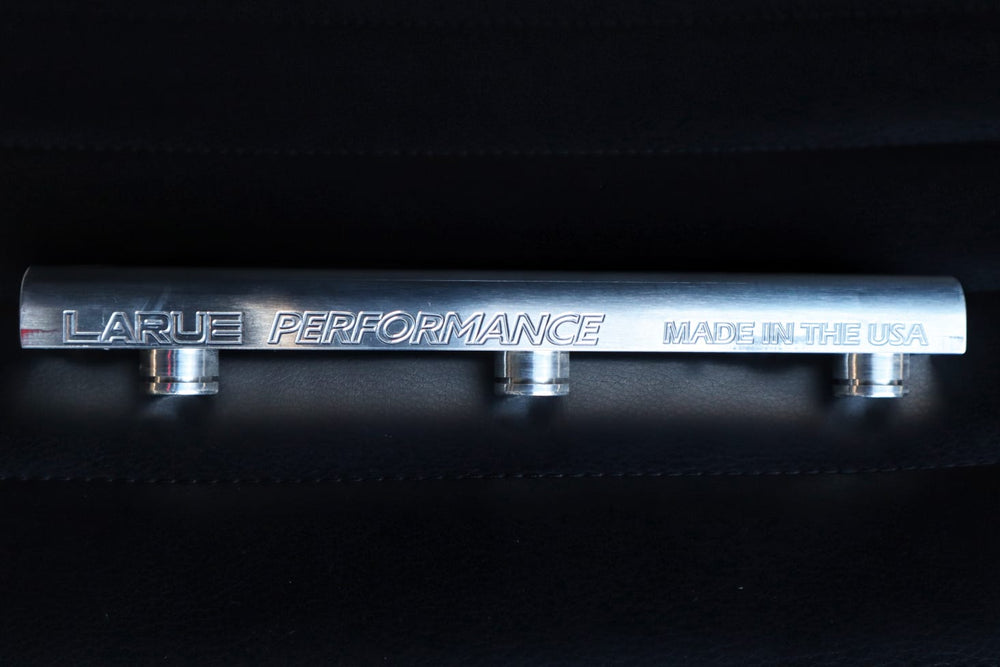 LaRue Performance Yamaha YXZ Billet Fuel Rail - Threaded – 6 ORB Made for ID injectors Made for 14mm injectors vs stock injectors which are 11mm Has clips to keep the injectors connected to the fuel rail Can Support up to 500 HP CAD designed & CNC machined in-house Made in the USA